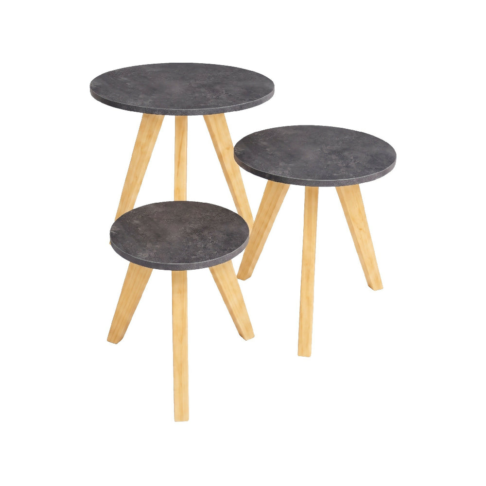 Mesa Auxiliar Nórdica Risco - Set x 3