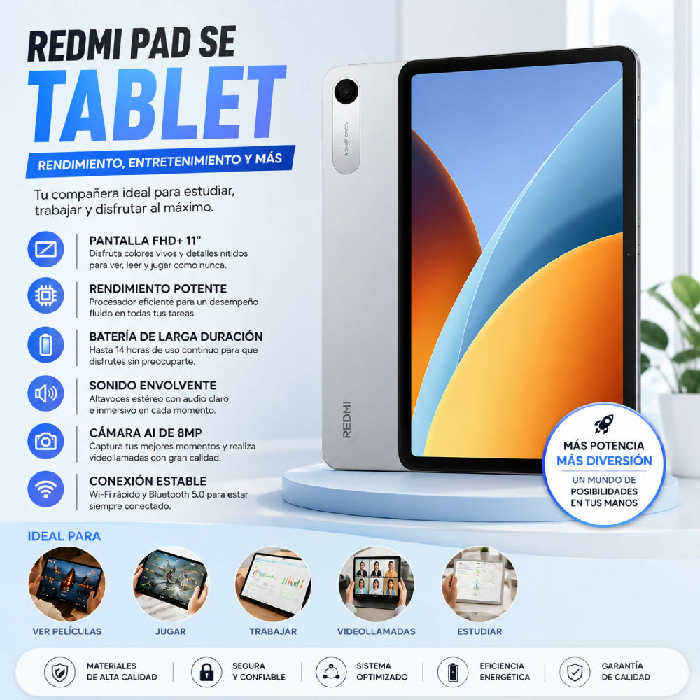 Tablet Redmi Pad 2 9.7" 64GB / 4GB RAM El Equilibrio Perfecto En Calidad Gris