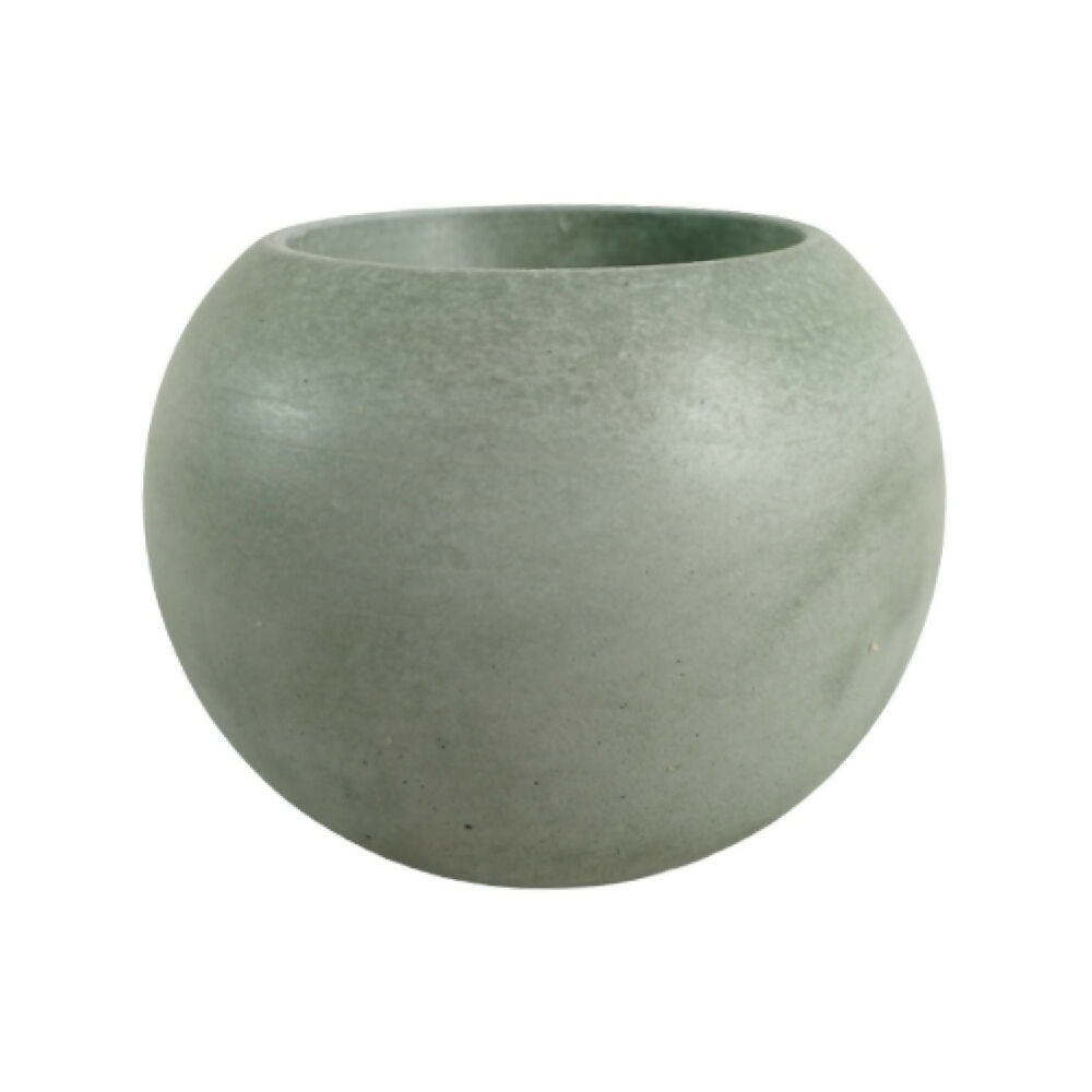 matera de mesa en cemento luna mini verde oliva de concreto tienda online de materas y decoración