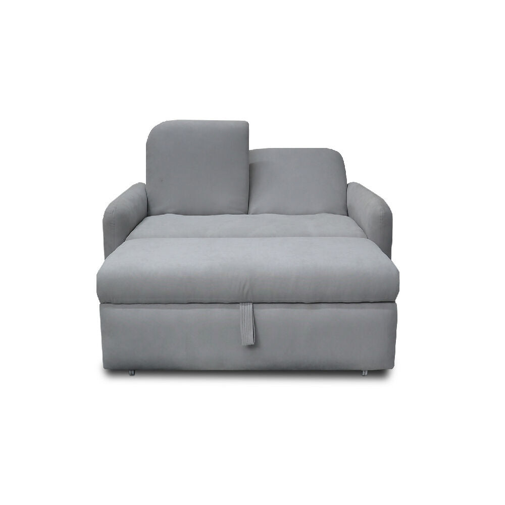 Sofacama Nube Multifuncional Carrito Reclinable Gris + Cojines