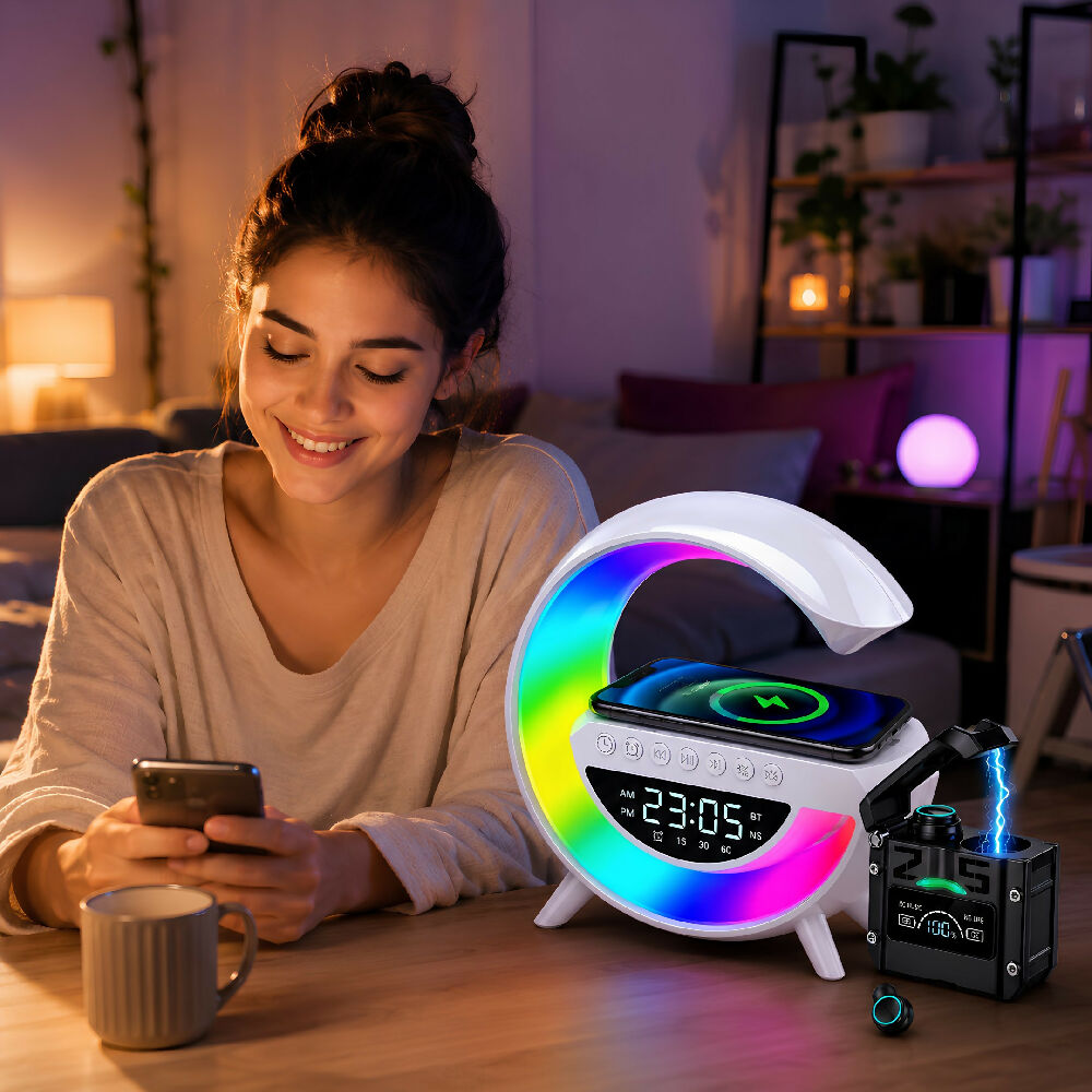 Parlante Bluetooth Lámpara En G Con Carga + Obsequio Audífonos M25