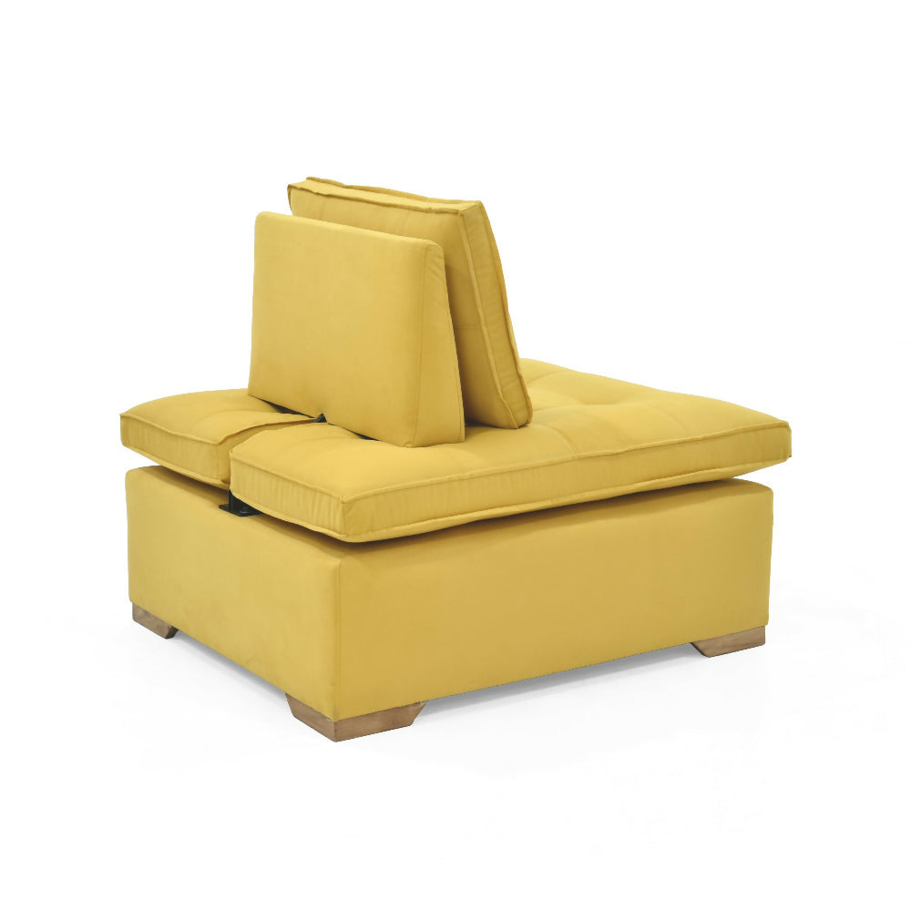 Poltrona Ventury 83x100x86 Ajustable Tela Mostaza