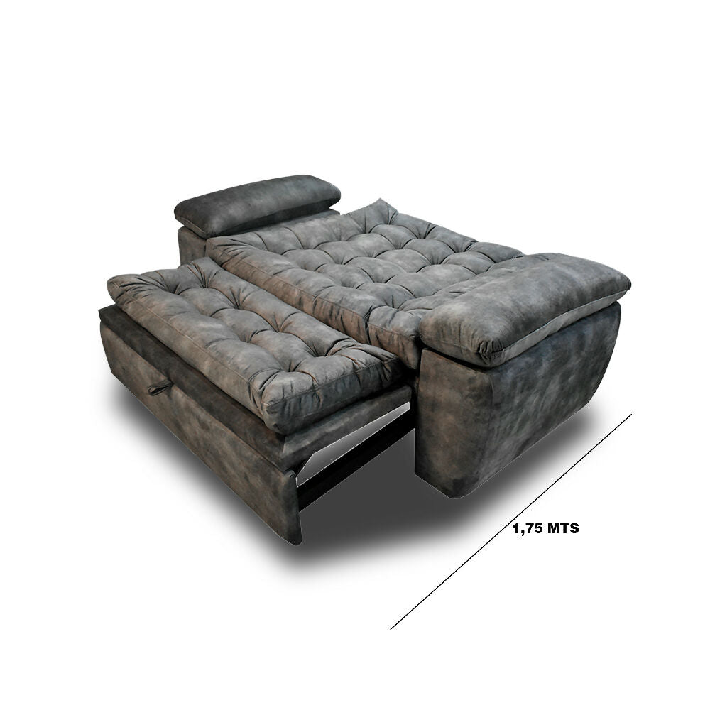 SOFA BRUSELAS GRIS CON FONDO