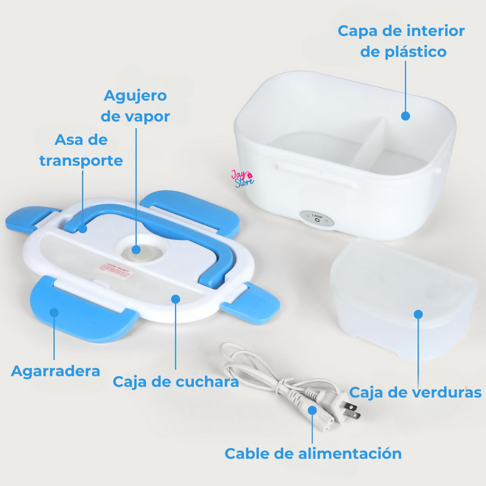 Lonchera Eléctrica Portátil Calentador Portacomida + Cuchara