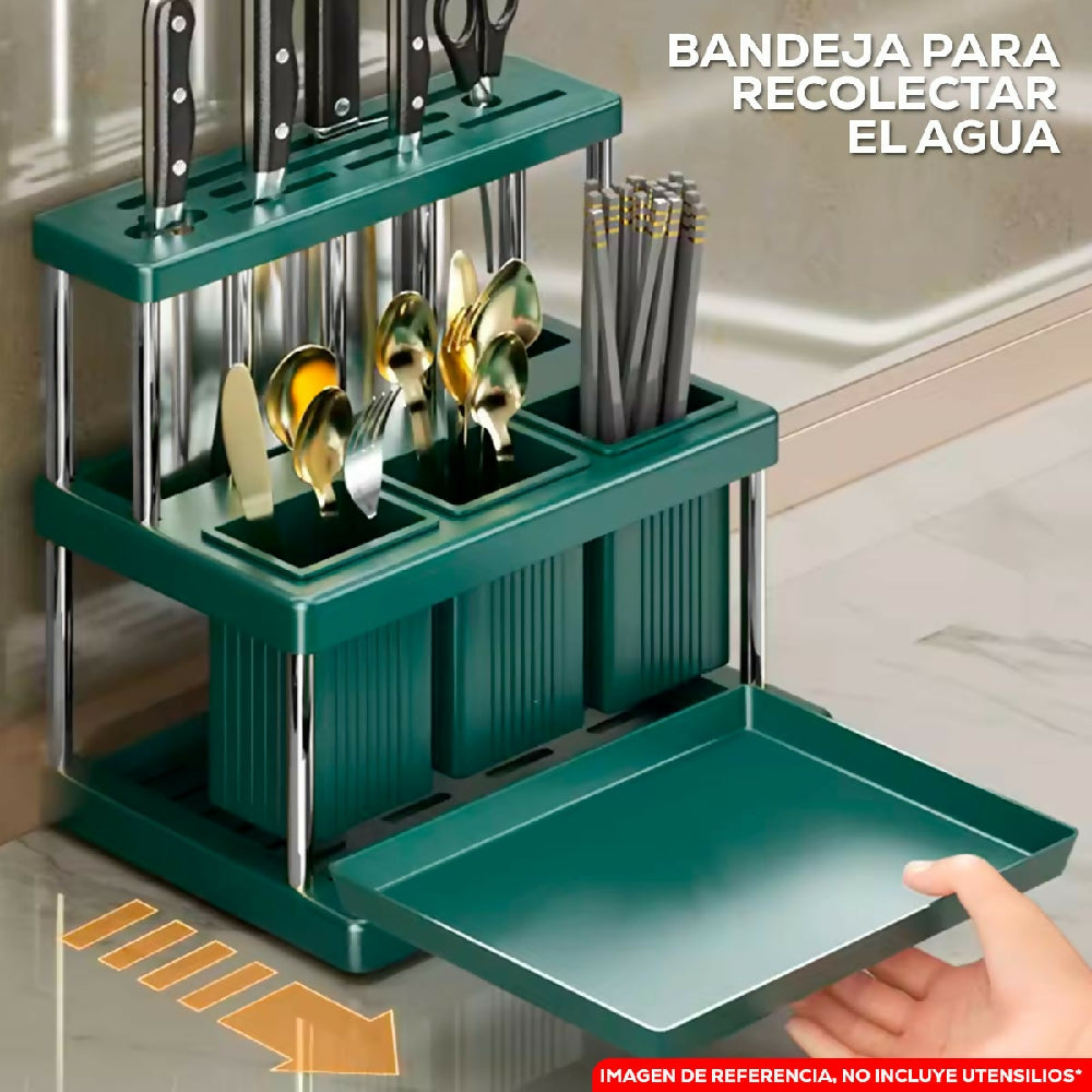 Soporte De Cuchillos y Utensilios Escurridor Cubiertos Cocina PTZ94 4