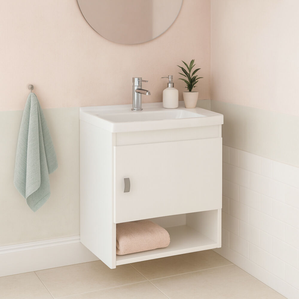 Mueble de Baño con Lavamanos Linz - Blanco