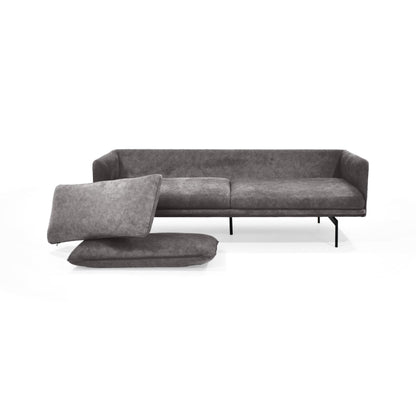 Sofa Mubi Tela Poliester Gris