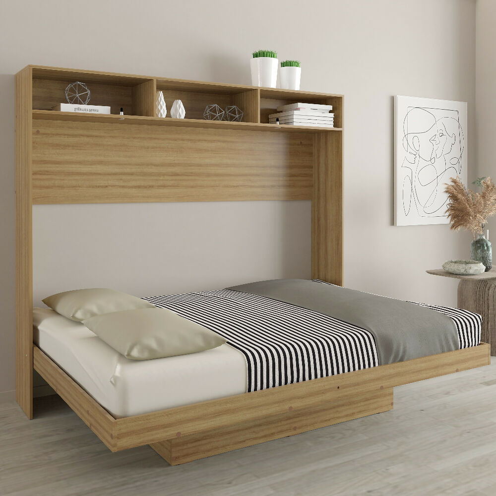 Cama Abatible Doble Ibiza, Almendra
