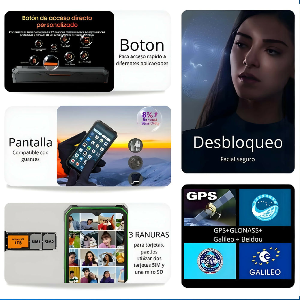 Celular Blackview BV 4800 128GB Negro Resistente A Caídas