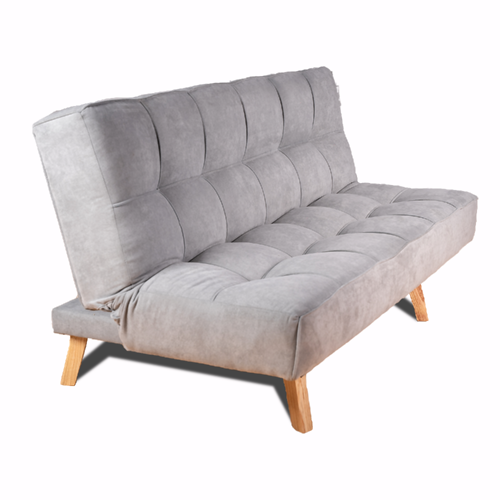 Sofá Cama Emma Gris Plata 3 Puestos