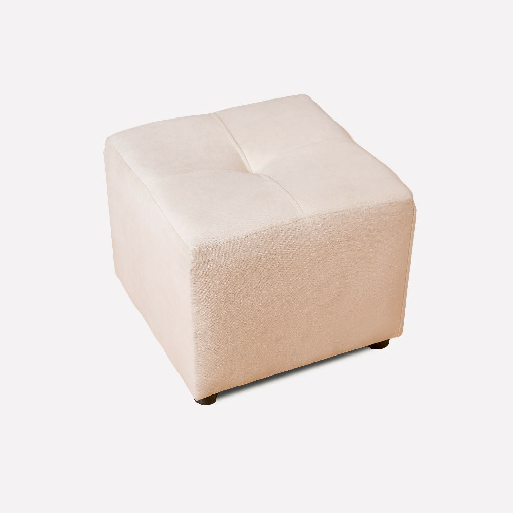 Sofá Cama Valencia Marfil + Puff