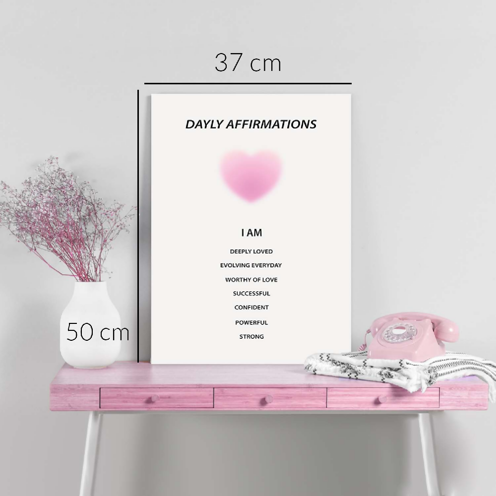 Cuadro Decorativo  Retablo Daily Affirmations 37x50