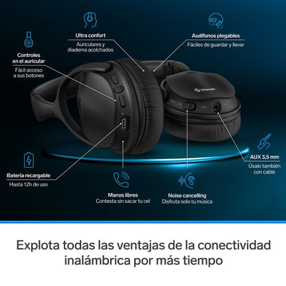 Audífonos Bluetooth con cancelación de ruido