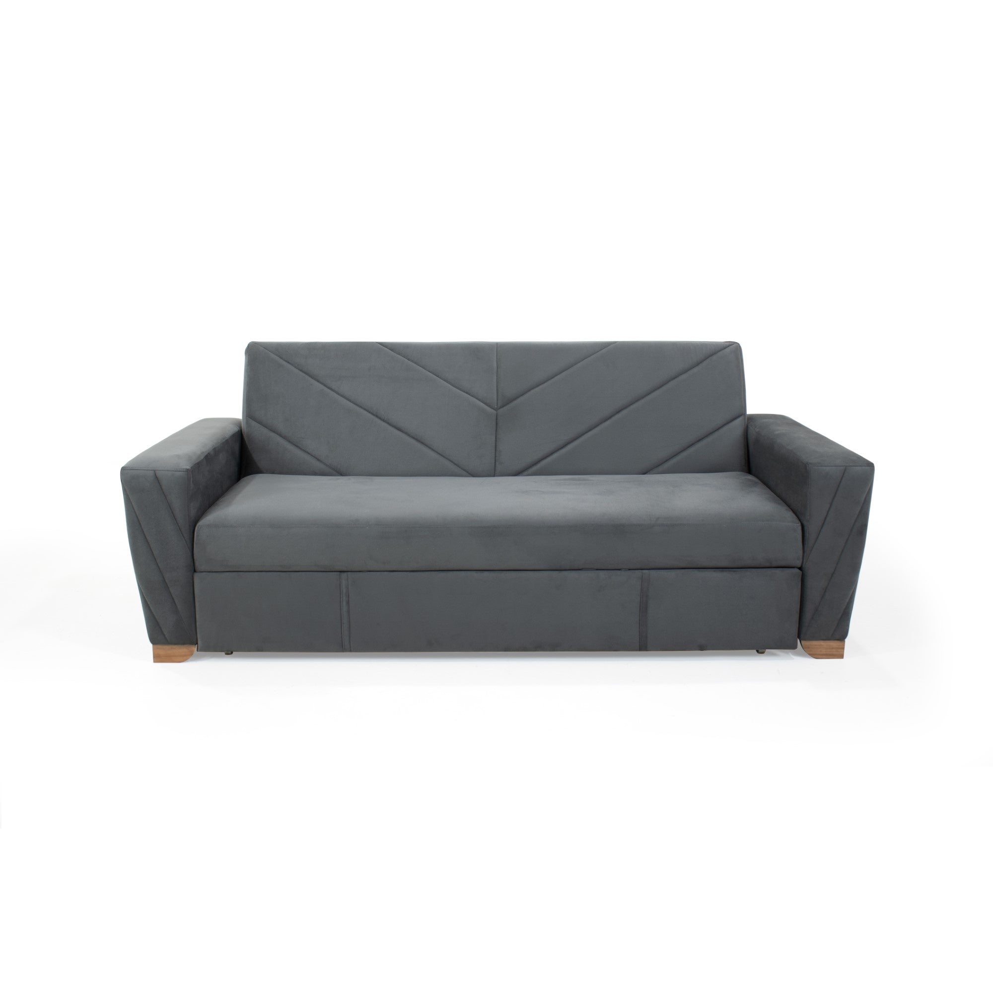 Sofa Cama Vancouver 3 Puestos Tela Gris