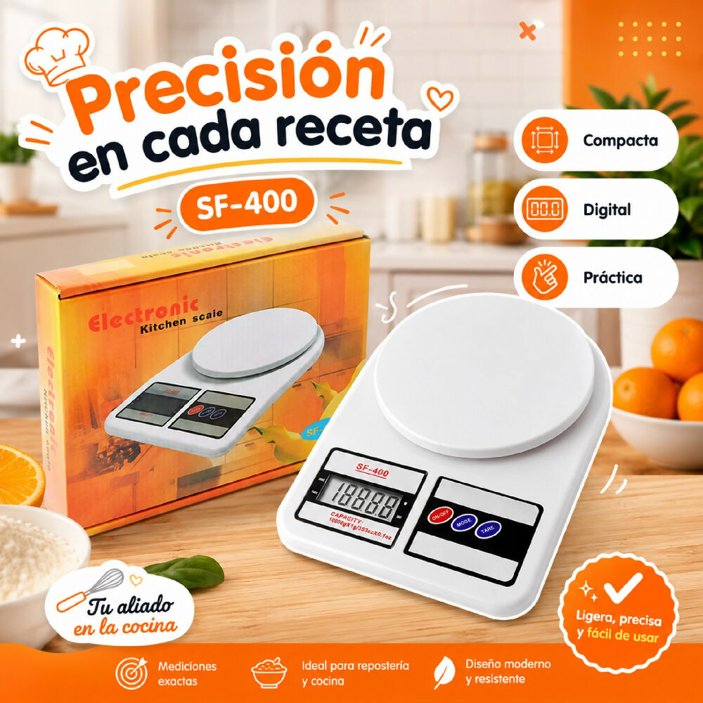 Gramera Electrónica Sf-400 Para Hogar Y Negocios Diseño Compacto