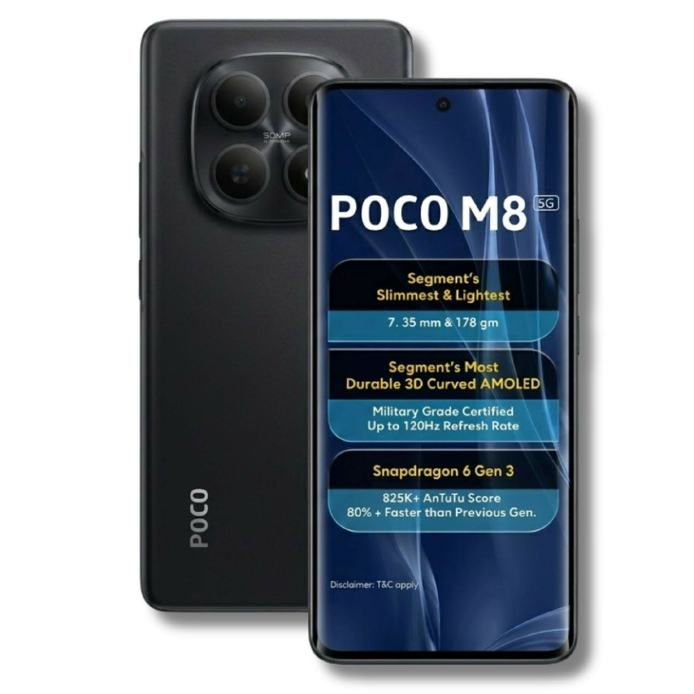 Celular POCO M8 5G 256GB Almacenamiento Y 8GB RAM Pantalla Pro Negro