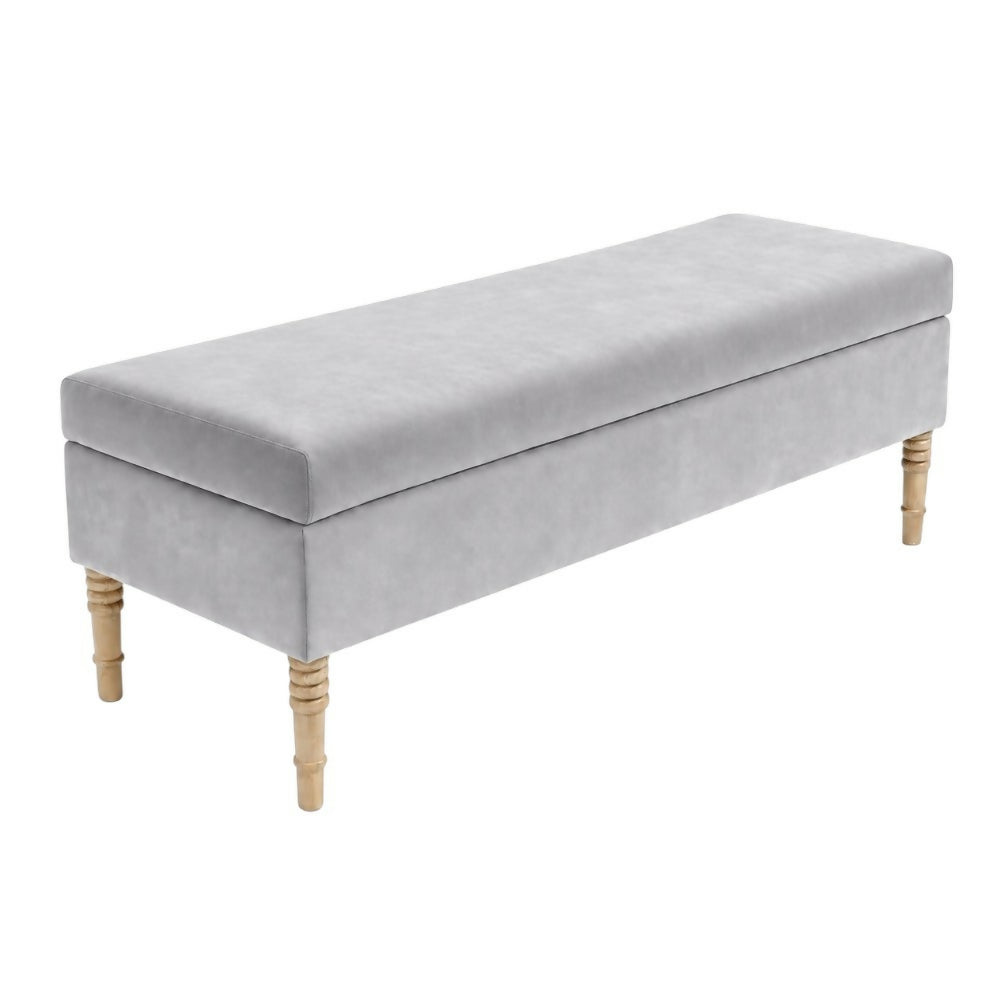 Puff Baul Aura 100x40x50 Gris Tela