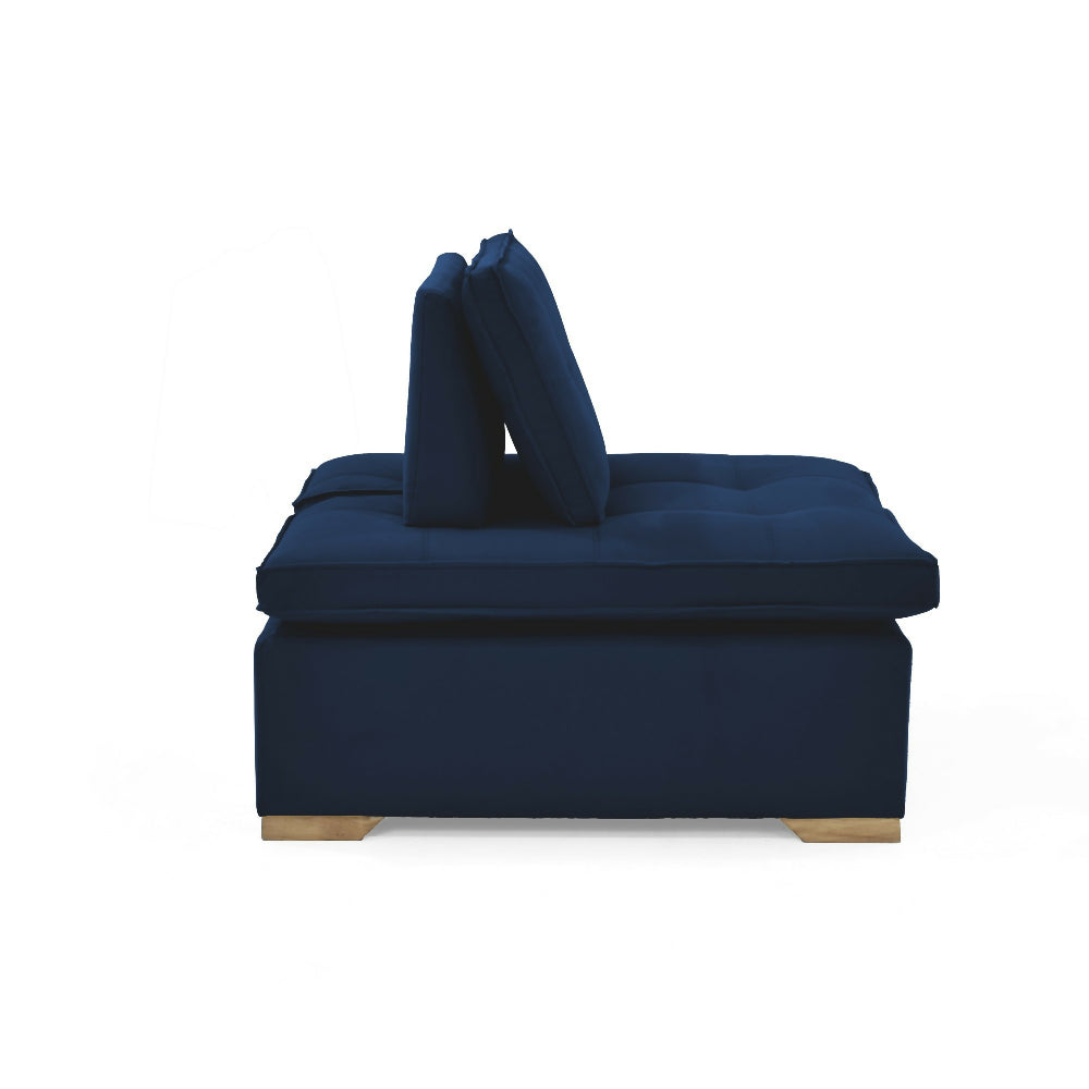 Set X2 Poltronas Ventury 83x100x86 Ajustable Tela Azul