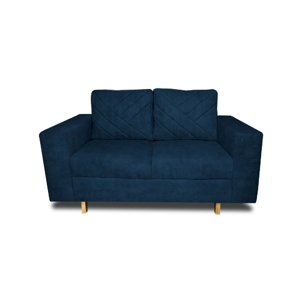 Sofa Amsterdam 2Ptos En Tela Amiglable Con Mascotas 150X72X75 Cm Azul Petroleo