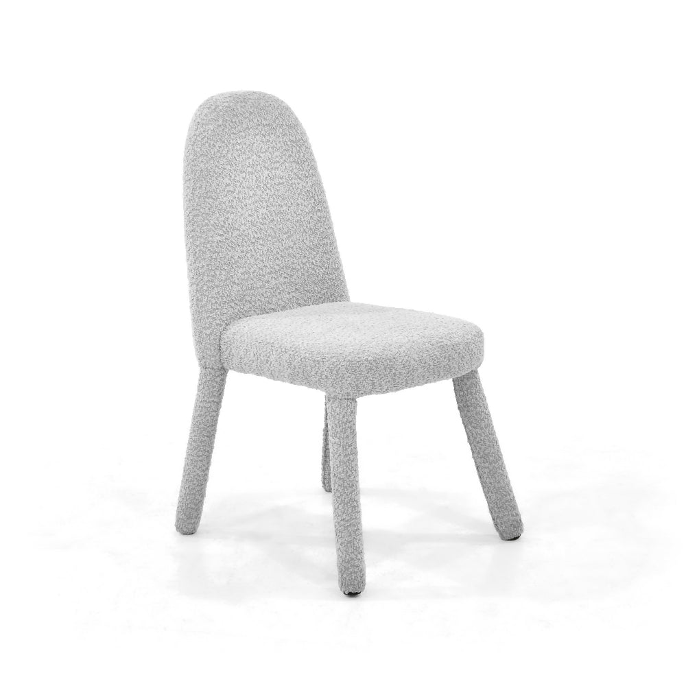 Set de Comedor Tyrone con 4 Sillas Mollen Tela Plata