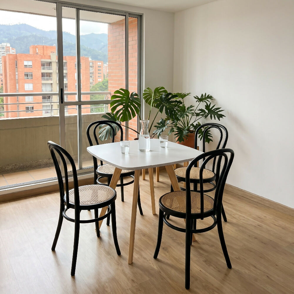 Comedor Nórdico Cuadrado 80