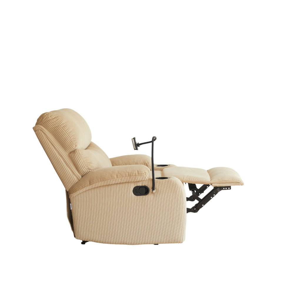 Silla reclinable con soporte Celular Beige Abelyn