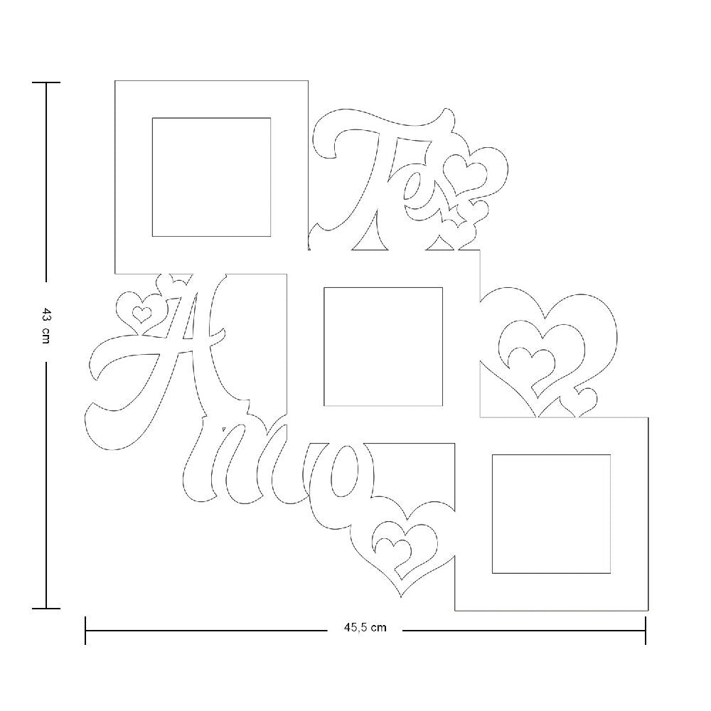 triptico 10x10  Ref te amo acotado lineas