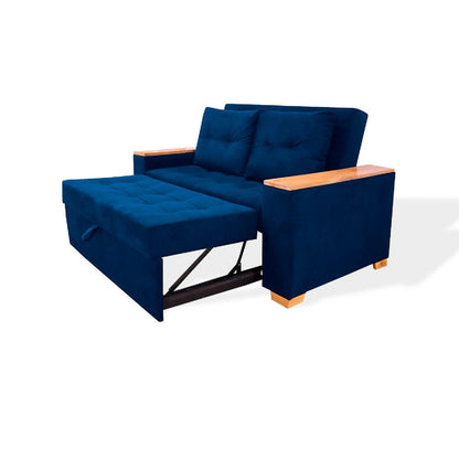 Sofacama Weber Azul Petroleo