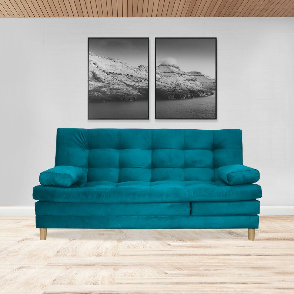 Sofacama Bieri 5 posiciones Reclinable Turquesa