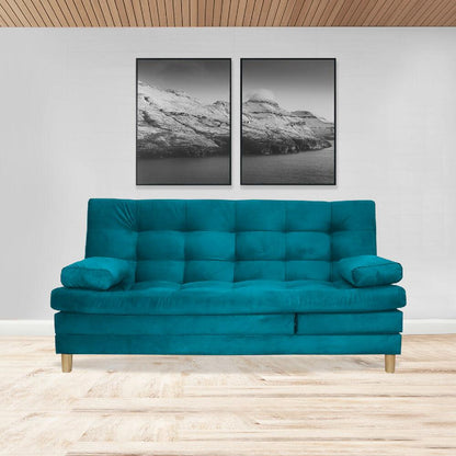 Sofacama Bieri 5 posiciones Reclinable Turquesa
