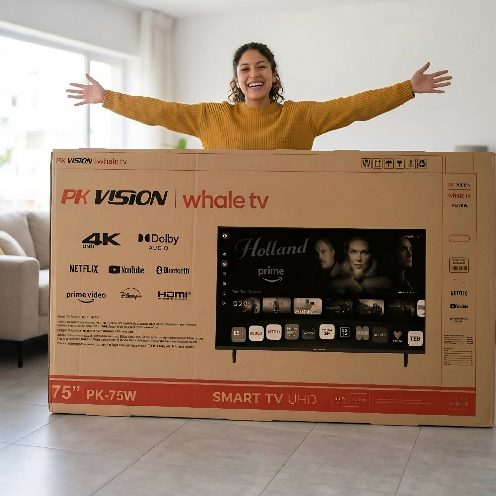 Televisor PK Vision 75 Pulgadas 4K Con Sistema Inteligente Whale TV