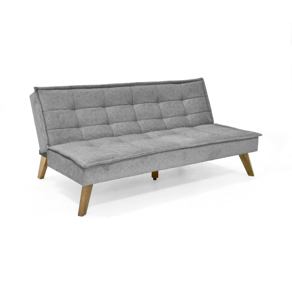 Sofa Cama Morrison 174x100x80 Reclinable Tela Gris
