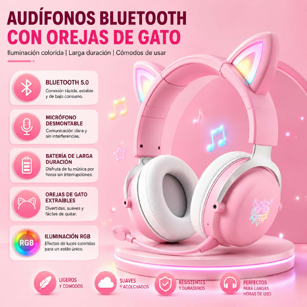 Diadema Auriculares Gamer Inalámbricos Bluetooth Onikuma B100