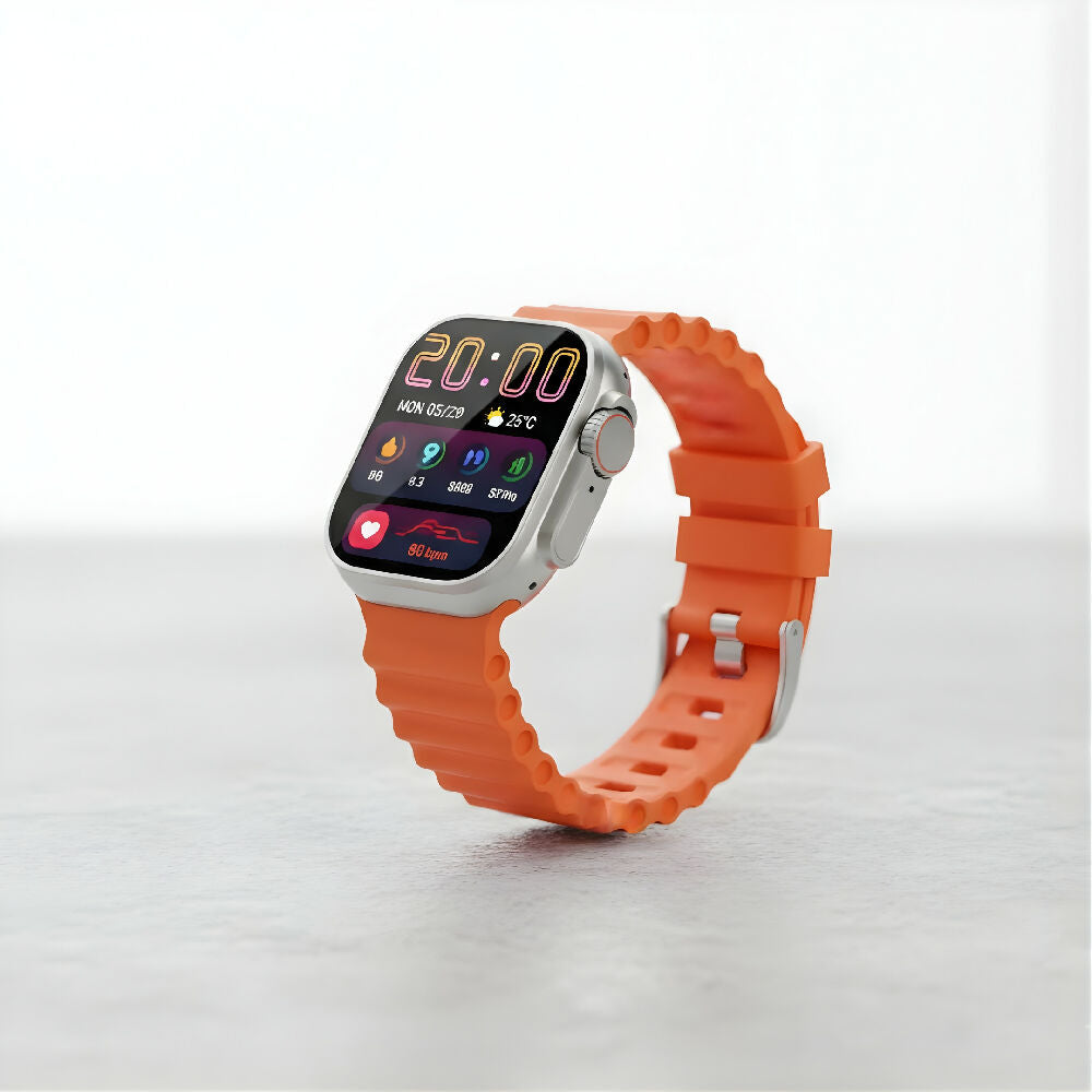 Smartwatch IW10 Ultra Mini Naranja Bluetooth Reloj Inteligente Pequeño Con Pantalla HD, Frecuencia Cardíaca Y Batería Duradera