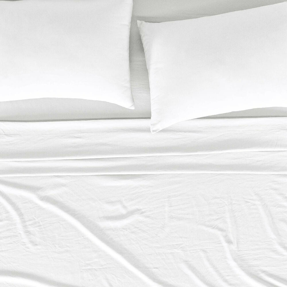 Sábanas Viasoft Washed Blanco, para Cama King