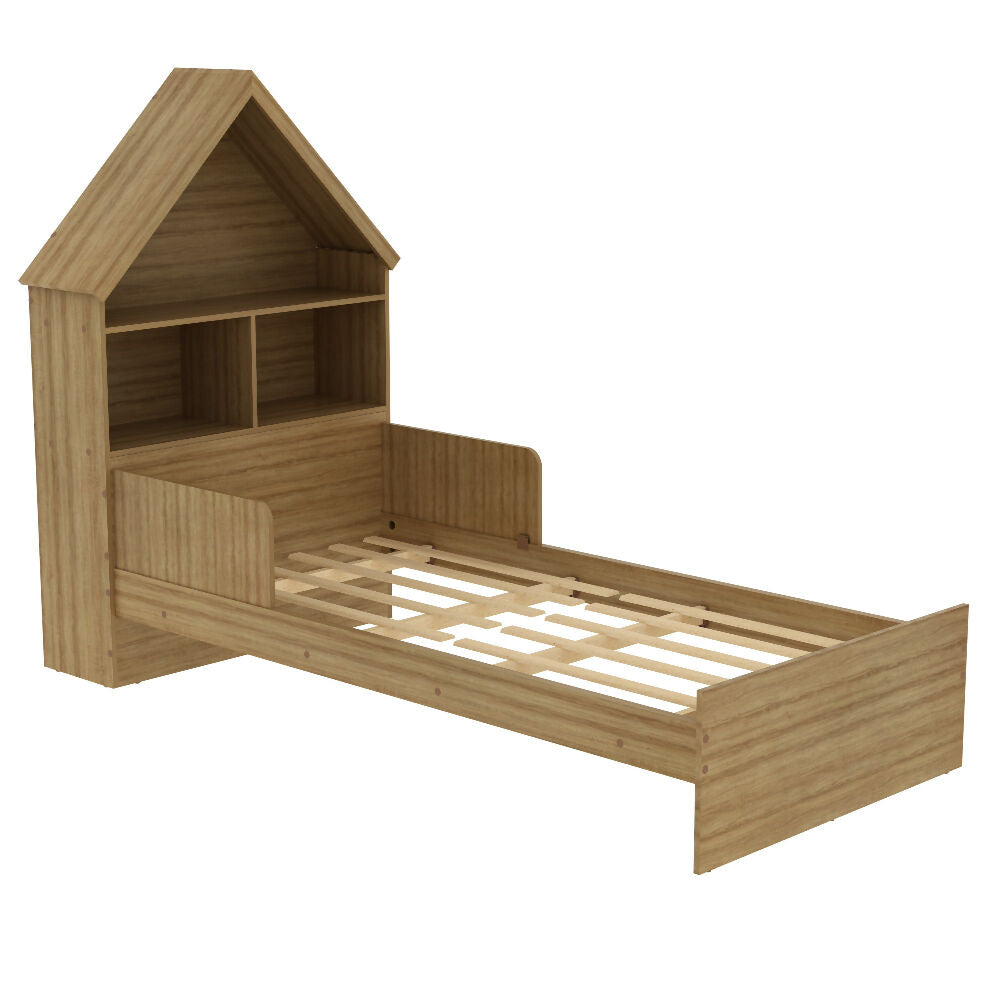 Cama Infantil con estantes Ariel - Almendra