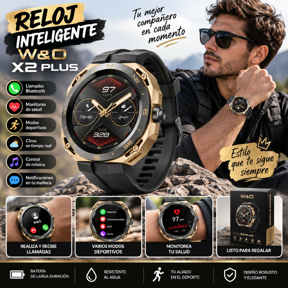 Smartwatch W&O X2 Plus Conectividad Avanzada Y Monitor De Actividad Física
