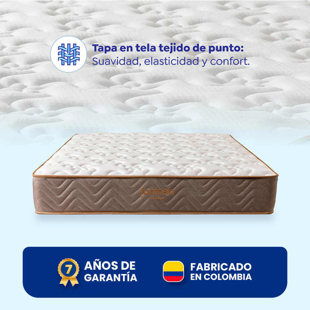 Colchón Litium de 100X190 Cm Marca Fantasí Marca Fantasía