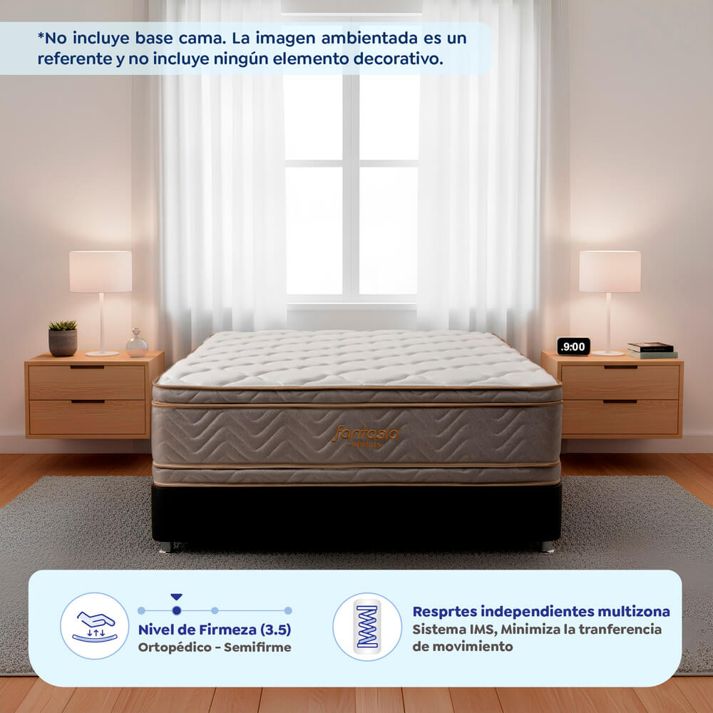 Colchón Optims Doble de 140X190 Cm Marca Fantasía