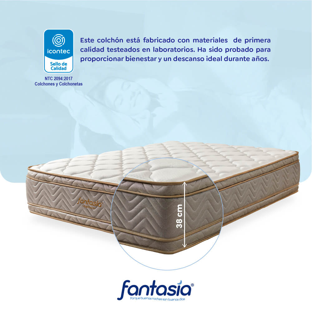 Colchón Optims Sencillo de 100X190 Cm Marca Fantasía
