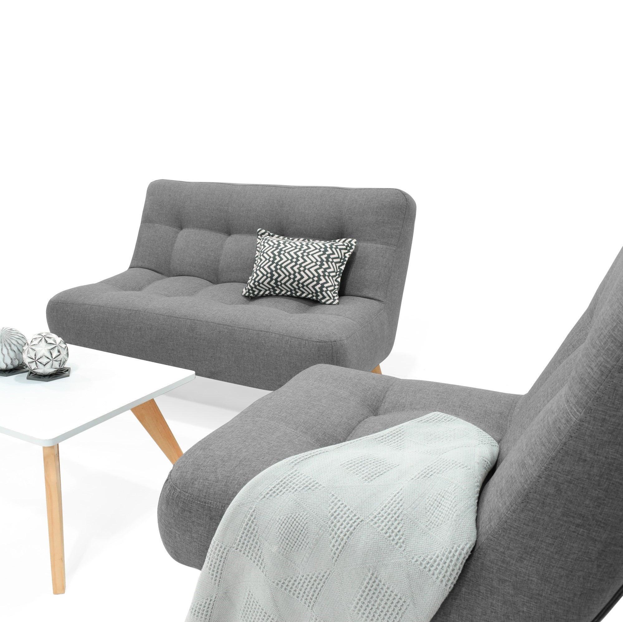Sala Navara Porto 1 Poltrona Gris con Mesa Centro Nova