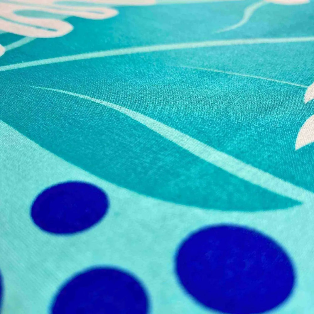 Juego de Sábanas Cama Doble 300 Hilos 100% Algodón Bahía Azul Turquesa
