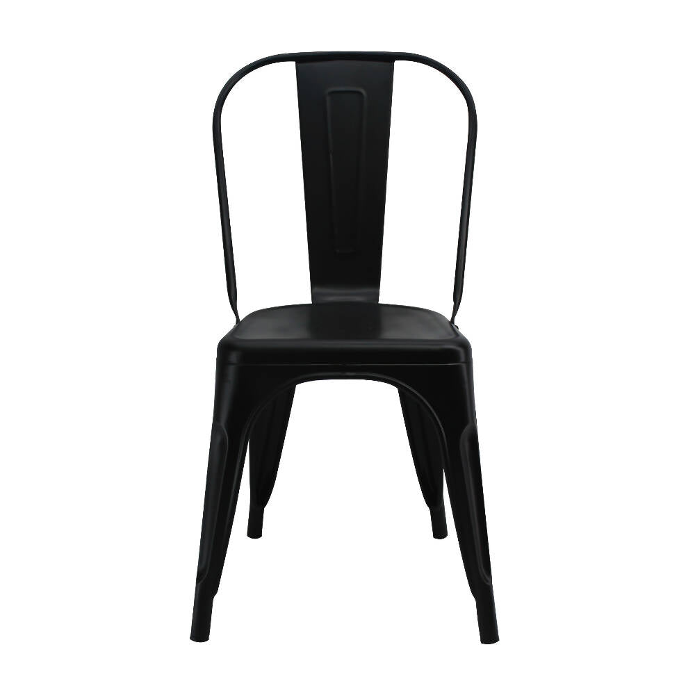 Kit por 2 Silla Tolix Metalica Para Comedor Restaurante -Negra