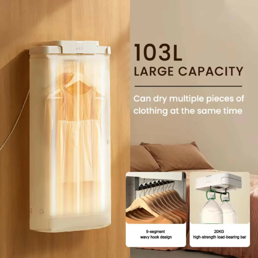 Secador Tendedero De Ropa Portátil H105 Eléctrico Con Flujo De Aire Caliente