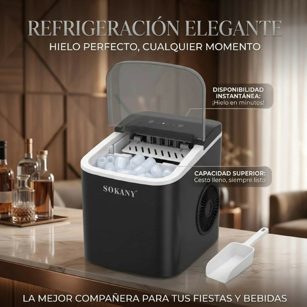 Máquina Para Hacer Hielo Sokany SK-03038 Portátil Producción Rápida