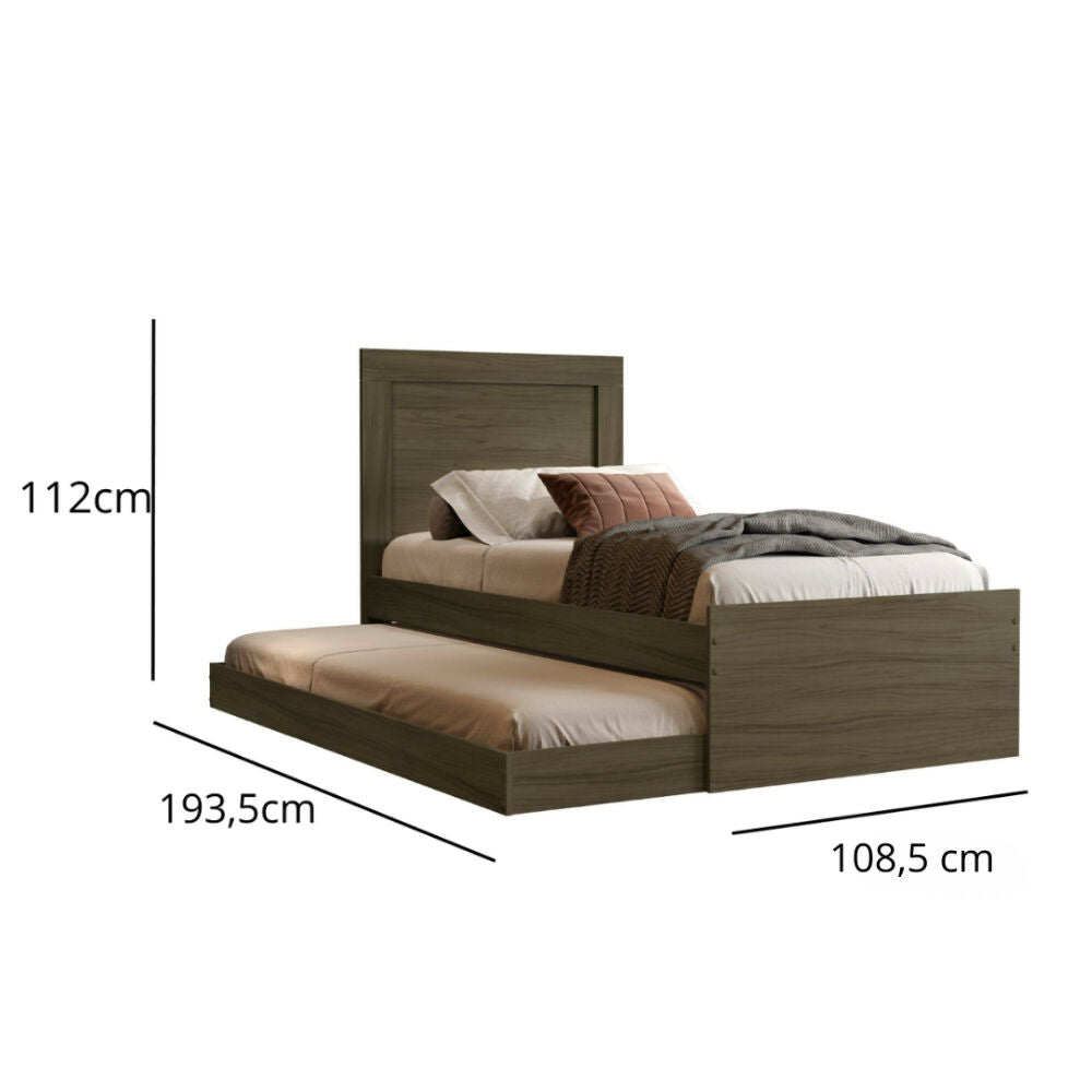 Cama Sencilla Verona, Marrón
