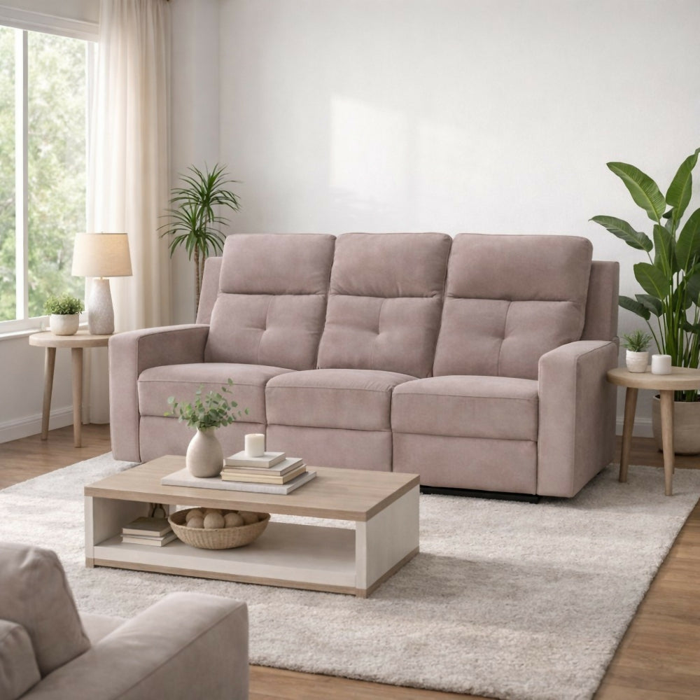 Sofa Reclinable Electrico 3 Puestos Tacio Khaki
