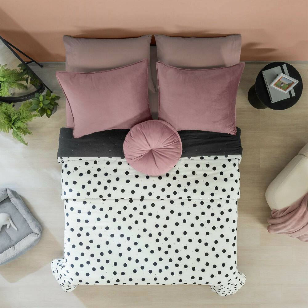 Edredón Novo Polka, para Cama Doble, 2 Vistas