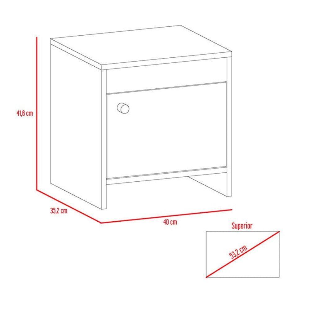 Combo para Habitación Adara, incluye Mesa de Noche y Mesa Flotante de TV