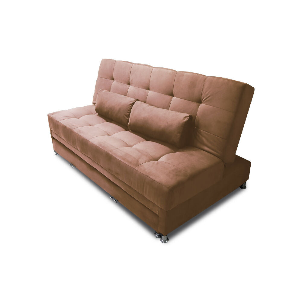 Sofá Cama Tarima Haller En Tela Velvet 190X95X80 Camel